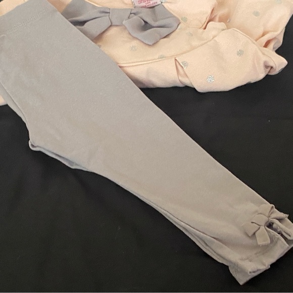 GOOD CONDITION LITTLE PRINCESS PEACH & SLIVER DRESS 6-9M! MADDIE & ZOE - Picture 3 of 4